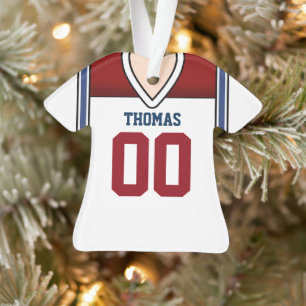 Ornamento White/Red/Blue Futebol Jersey