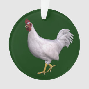 Ornamento White Rooster