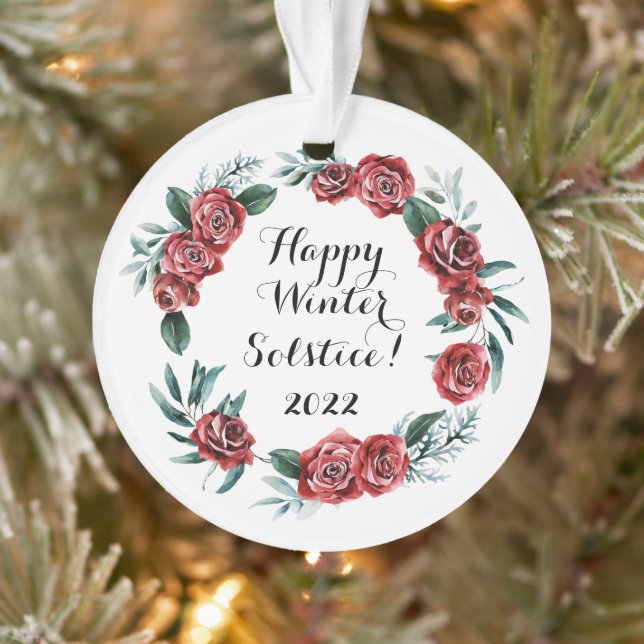 Ornamento Wiccan, Pagan Happy Winter Solsctice 2022 Ornament (Árvore)