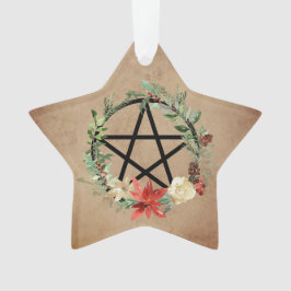 Ornamento Wiccan Pagan Wreath Pentacle Ornament