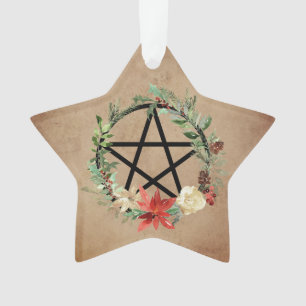 Ornamento Wiccan Pagan Wreath Pentacle Ornament