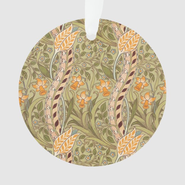 Ornamento William Morris Daffodil Garden Flower Classic Bota (Frente)