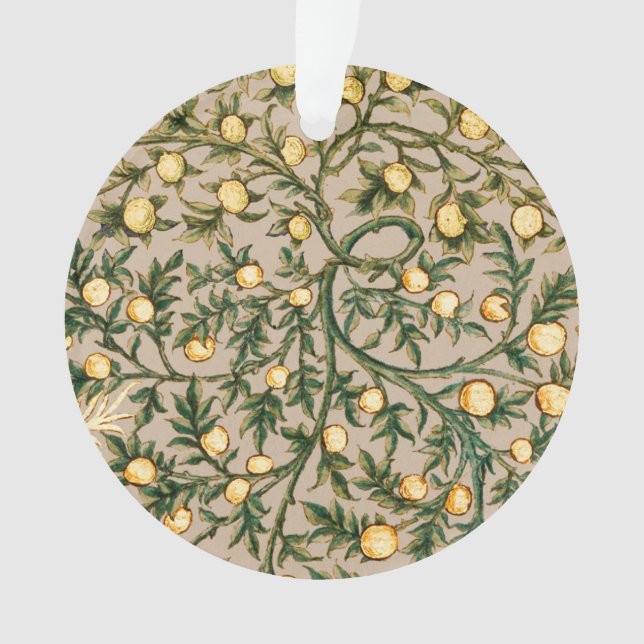 Ornamento William Morris Floral Frutas Jardim Flor Clássico (Frente)