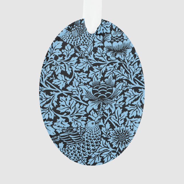 Ornamento William Morris Floral Pattern Bird Anenome (Verso)