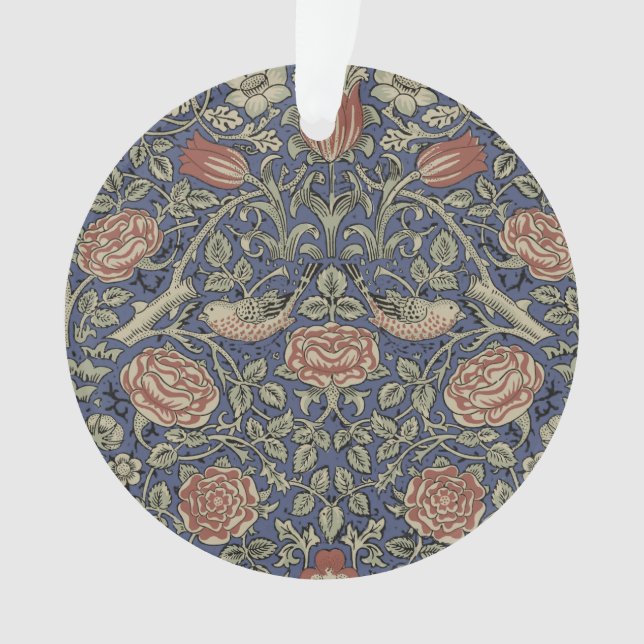 Ornamento William Morris Tudor Rosa Wallpaper (Frente)