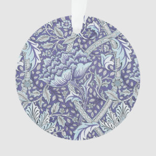 Ornamento William Morris Windrush Padrão Floral Azul