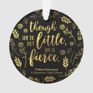 Ornamento William Shakespeare pequeno mas feroz floral