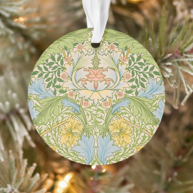 Ornamento Wm Morris Myrtle Floral Arte Novo Pastel (Árvore)