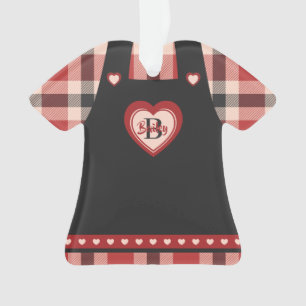 Ornamento Xadrez de Natal, cardíaco, vestido personalizado