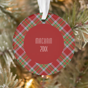 Ornamento Xadrez Escocesa MacBain Clan Tartan