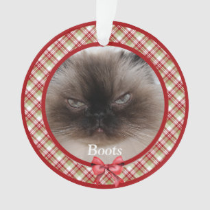 Ornamento Xadrez tradicional Foto de Pet Feliz Natal