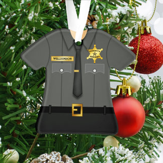 Ornamento Xerife Negro Personalizado Uniforme