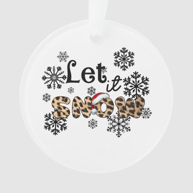 Ornamento Xmas Gift Deixa-A Neve Leopardo (Frente)
