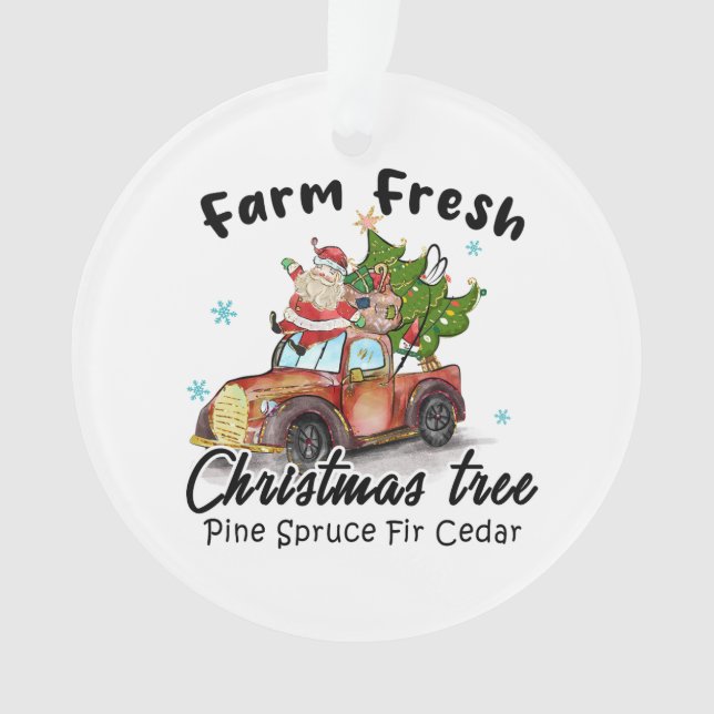Ornamento Xmas Gift Farm Fresh Christmas Tree (Frente)