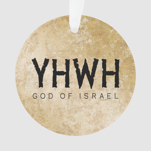 Ornamento YHWH (Jeová) Deus de Israel (Frente)
