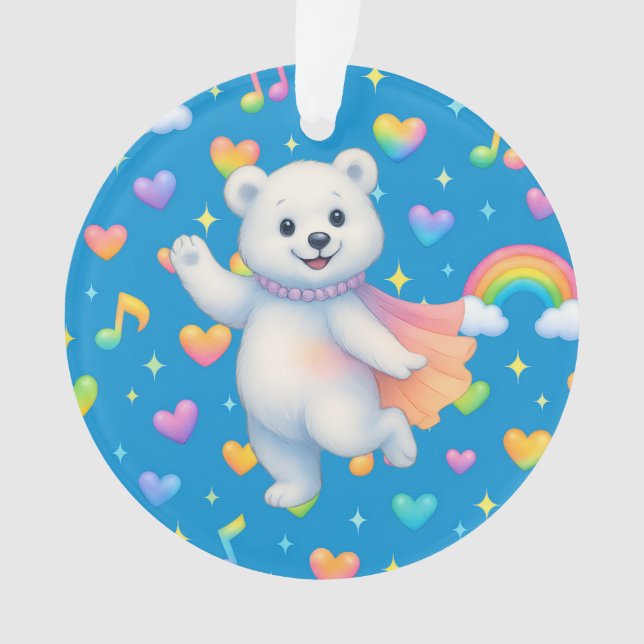 Ornamento Zarah o Urso Polar Dançante —  (Frente)