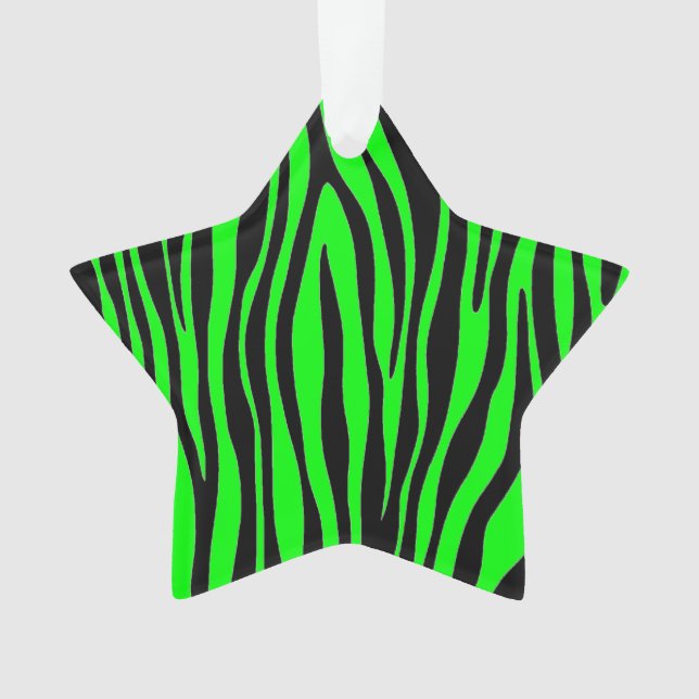 Ornamento Zebra verde limão (Frente)