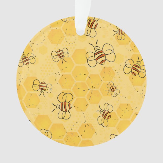 Ornamento Zumbido de Abelhas Mel Cute  (Frente)