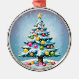 Ornamentos Coloridos da Árvore de Natal de pop Art