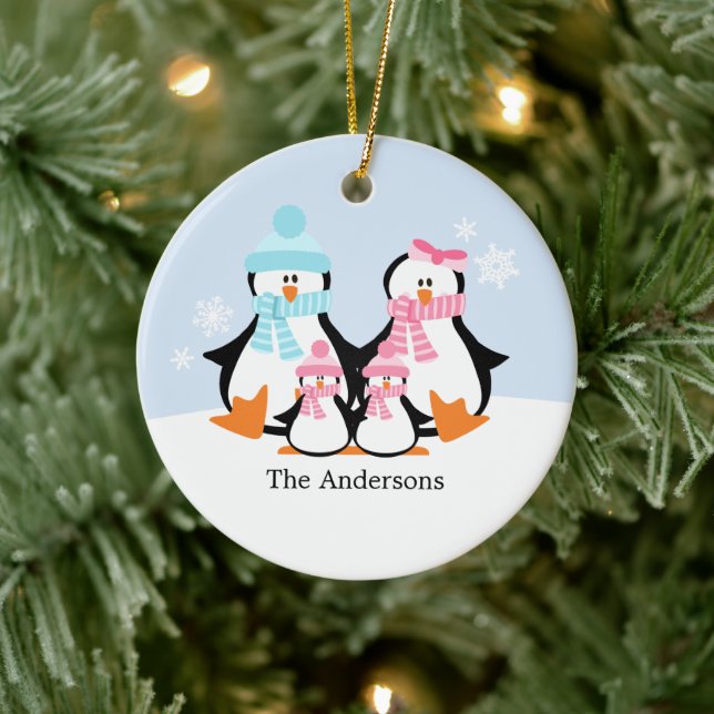 Ornamentos da Família Penguin (Árvore)