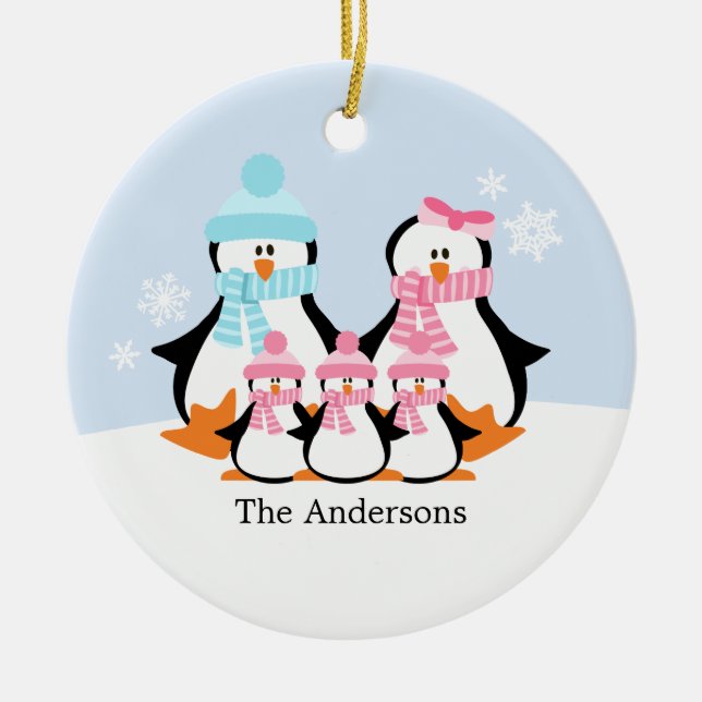 Ornamentos da Família Penguin (Frente)