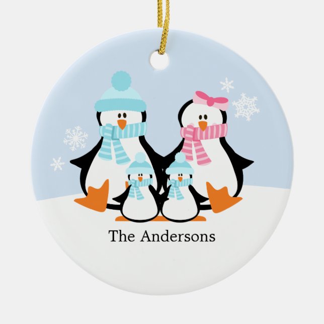 Ornamentos da Família Penguin (Frente)