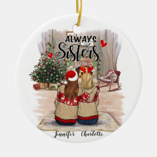 Ornamentos de Amizade Personalizados para Irmãs