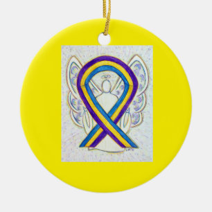 Ornamentos de Anjo da Fita de Sensibilização do