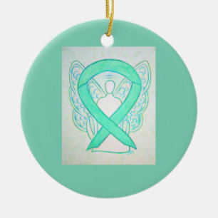 Ornamentos de Anjo da Fita de Sensibilização Ver