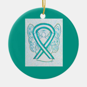Ornamentos de Anjo de Sensibilização do Cancer Cer