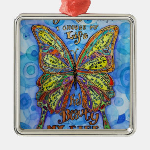 Ornamentos de Arte de Borboleta com Suporte à Sen