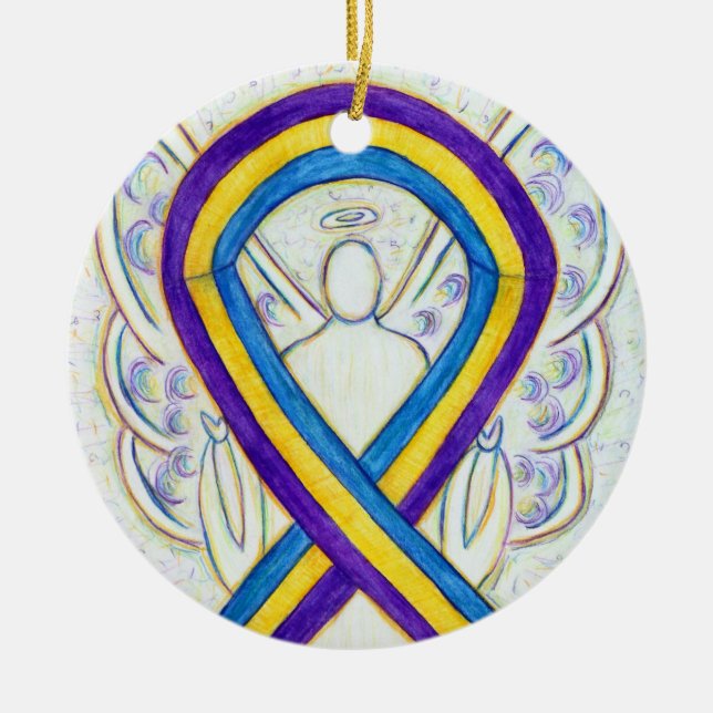 Ornamentos de Arte Personalizada de Anjo da Faixa  (Frente)