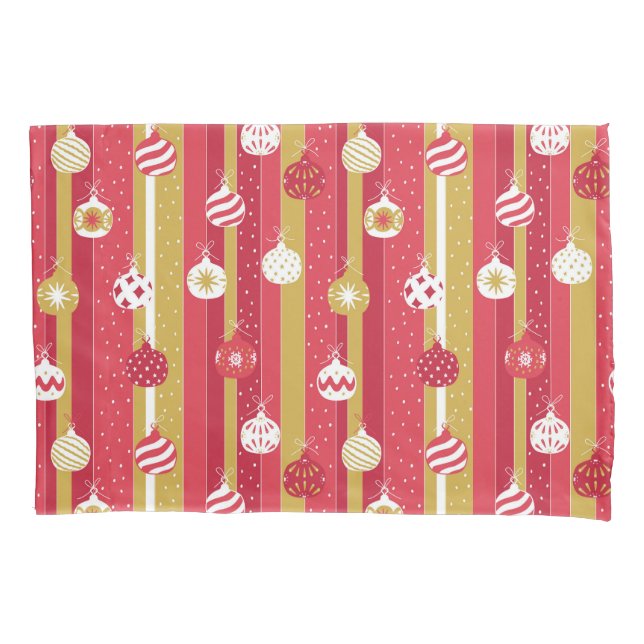 Ornamentos de Árvore de Natal Amarelo Vermelho (Frente)