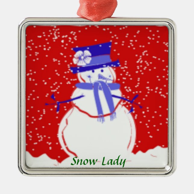 Ornamentos de Árvore de Natal de Férias de Neve (Frente)