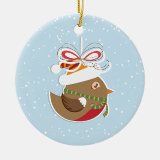 Ornamentos de Árvores de Natal de Pássaro de Neve