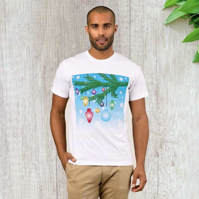 Ornamentos de Árvores de Natal Mens T-Shirt (Criador carregado)