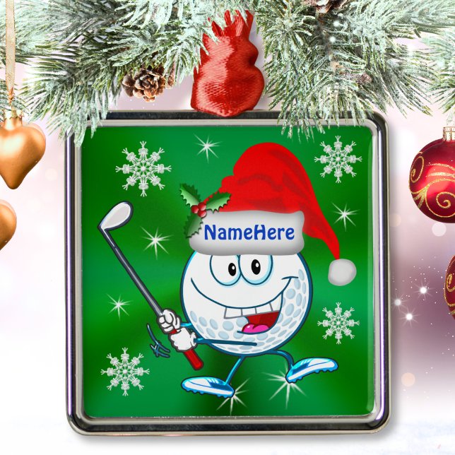 Ornamentos de Árvores de Natal Personalizadas para (Golf Christmas Ornament. Funny golf gift ideas. Cheap golf gifts. Gift ideas for golfers. Golfer. )