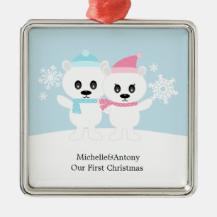 Ornamentos de Casal de Urso Polar