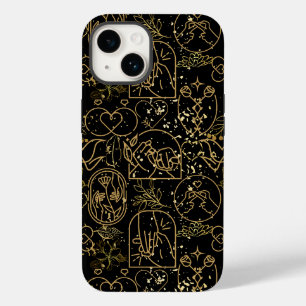 Ornamentos de casamento em preto Dourado BG