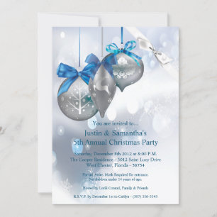 Ornamentos de Convite Natal 5x7 Snowflakes Snow