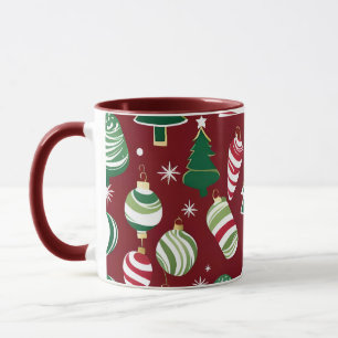 ornamentos de doces em árvore de natal caneca de c