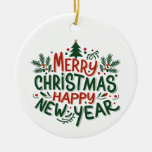 Ornamentos de Felizes anos novos Feliz de Natal