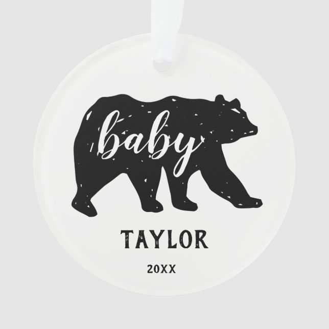Ornamentos de Férias Animais da Floresta de Bear (Frente)