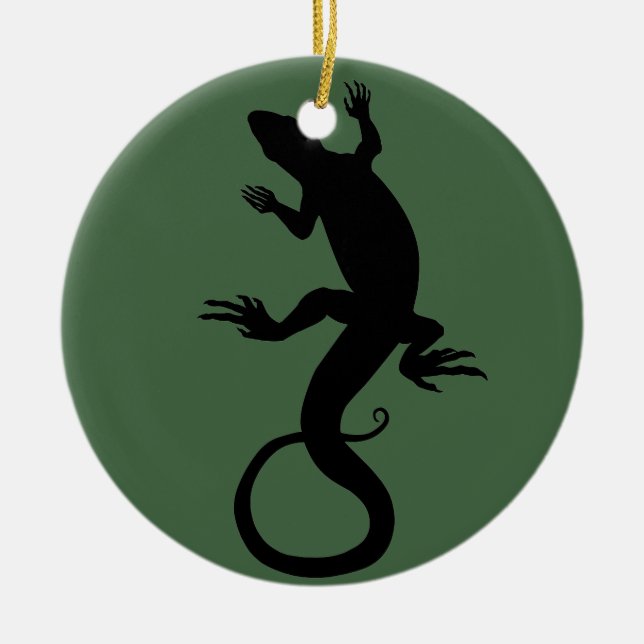 Ornamentos de Lizard Decoram Presentes de Répteis  (Frente)