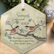 Ornamentos de Madrinhas de casamento de aves de ga
