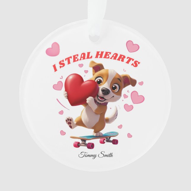 Ornamentos de Namorados moderno para presentes de  (Frente)