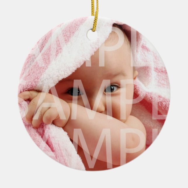 ornamentos de natal de bebê. fita azul (Frente)