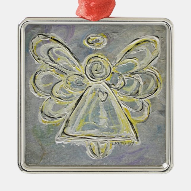 Ornamentos de Prata e Anjo Branco (Frente)