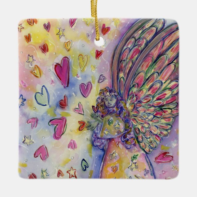 Ornamentos de Presente de Férias do Anjo do Univer (Frente)