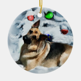 Ornamentos de presentes de Natal german shepherd